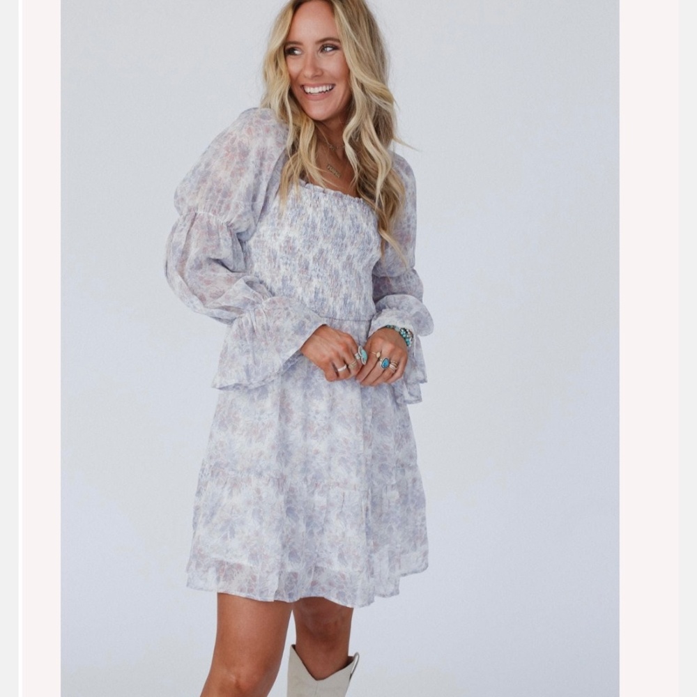 Floral Smocked Mini Dress